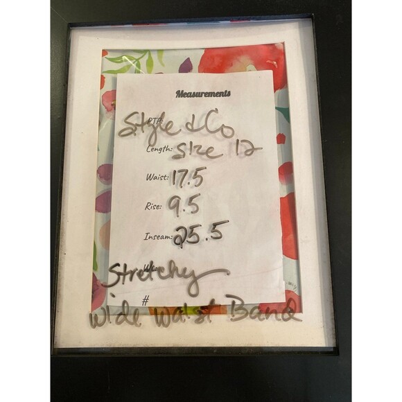 Style & Co Navy Pants Size 12 Crisscross Detail at Ankle ++ Stretch Cropped - Picture 10 of 10